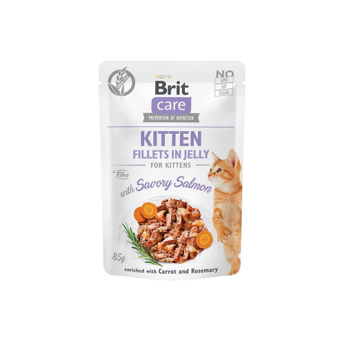 Brit Care Cat - Fillets in Jelly with Savory Salmon - Kitten 
